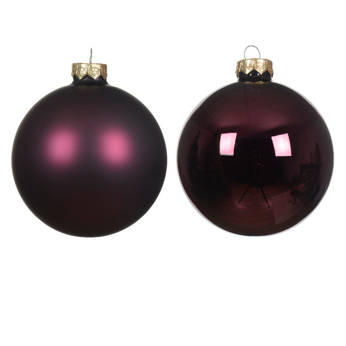 Set 12 palline di Natale in plastica 6 cm