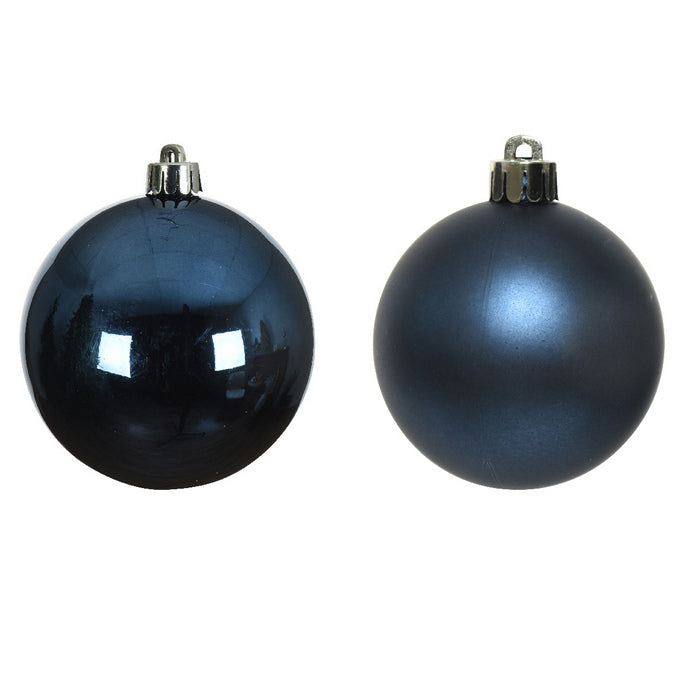 Set 12 palline di Natale in plastica 6 cm