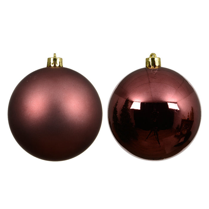 Set 12 palline di Natale in plastica 6 cm