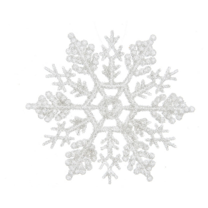 Set 12 fiocchi di neve per decorazione natalizia 10 cm
