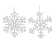 Fiocco di neve per decorazione natalizia bianco 30 cm