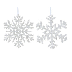 Fiocco di neve per decorazione natalizia bianco 30 cm