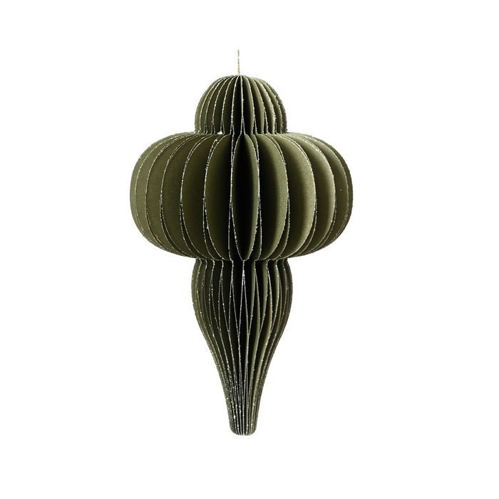 Decorazione natalizia di carta 40 cm verde