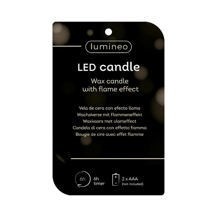 Candela in cera a forma di anfora con LED a batteria