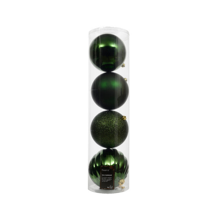 Set 4 palline natalizie decorative 14 cm