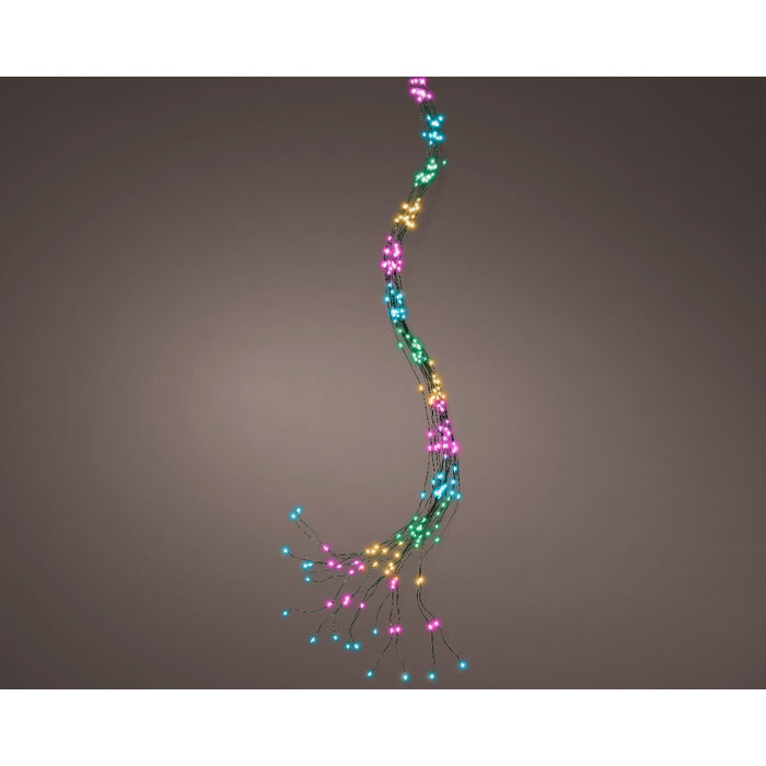 Luci a cascata per albero di Natale, 672 microled con cavo verde 210 cm