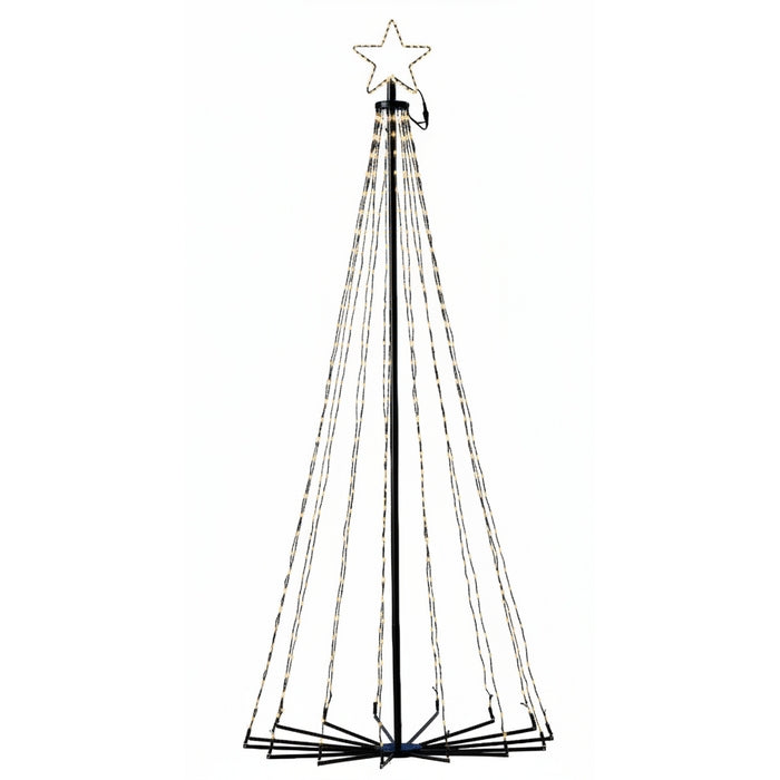 Albero natalizio da giardino con LED bianchi effetto scintillante