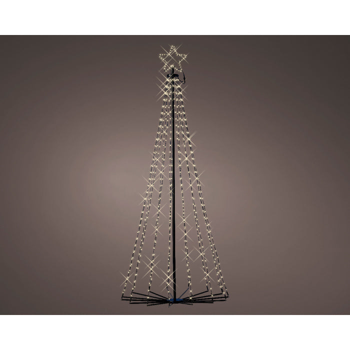 Albero natalizio da giardino con LED bianchi effetto scintillante