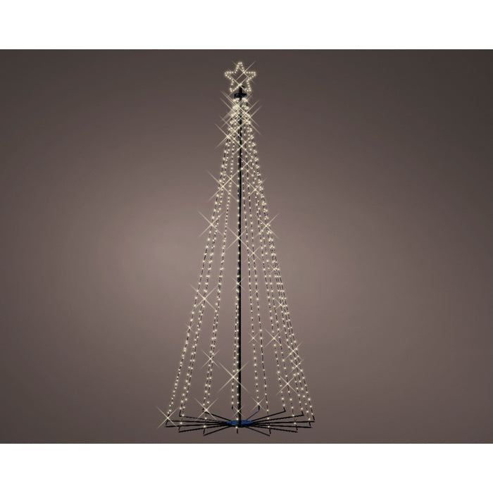 Albero natalizio da giardino con LED bianchi effetto scintillante