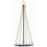 Albero natalizio da giardino con LED bianco caldo effetto scintillante