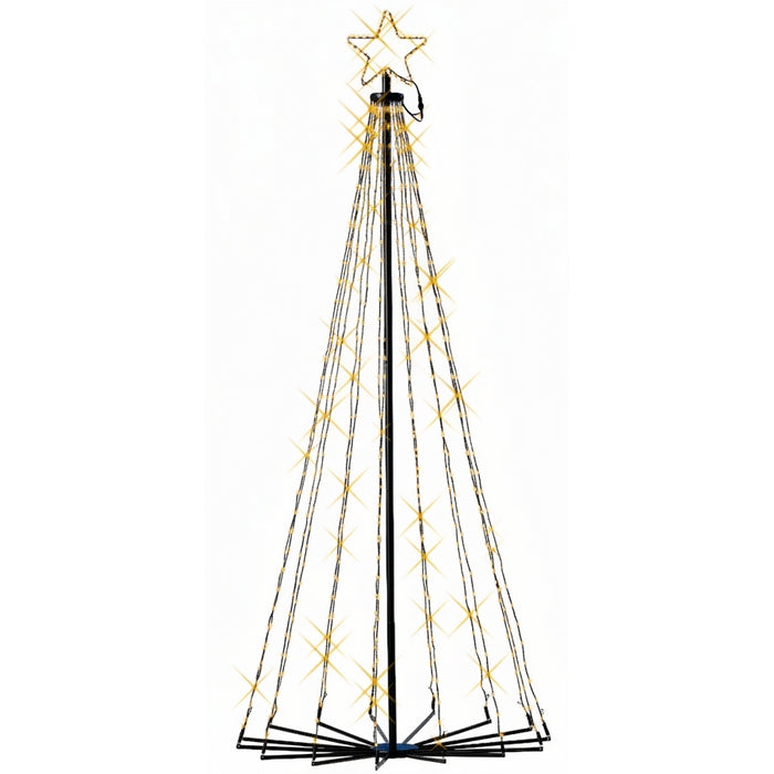 Albero natalizio da giardino con LED bianco caldo effetto scintillante