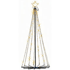 Albero natalizio da giardino con LED bianco caldo effetto scintillante