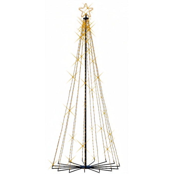 Albero natalizio da giardino con LED bianco caldo effetto scintillante