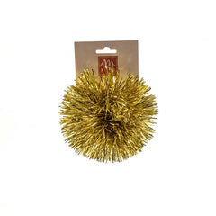 Pompon per decorazione natalizia 12 cm oro