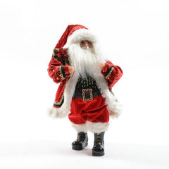 Statua Babbo Natale in piedi per decorazione natalizia 45 cm