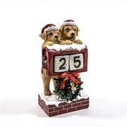 Calendario perpetuo natalizio con cani 24 cm