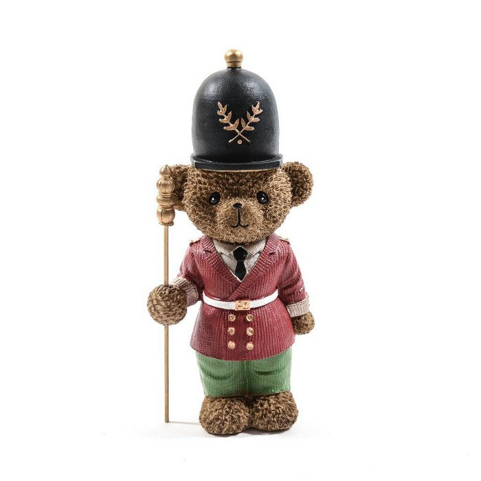 Orso in resina per decorazione natalizia 25 cm