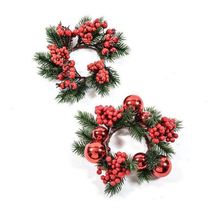 Girocandela natalizio con bacche