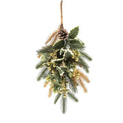 Dietroporta con bacche oro per decorazione natalizia 47 cm