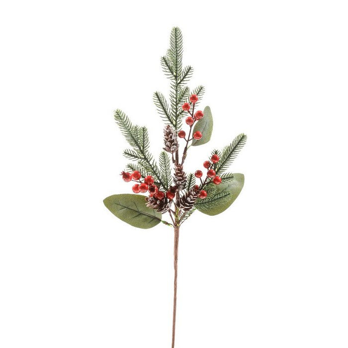 Tralcio con bacche per decorazione natalizia 55 cm