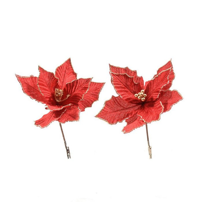 Pick stella di Natale rosso 28 cm per decorazione