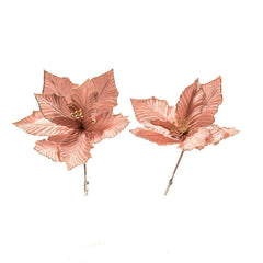 Pick stella di Natale rosa 28 cm per decorazione