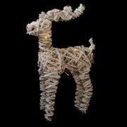 Renna bianca e oro con LED per decorazione natalizia