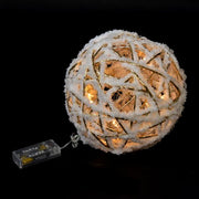 Sfera da appendere bianca e oro per decorazione natalizia