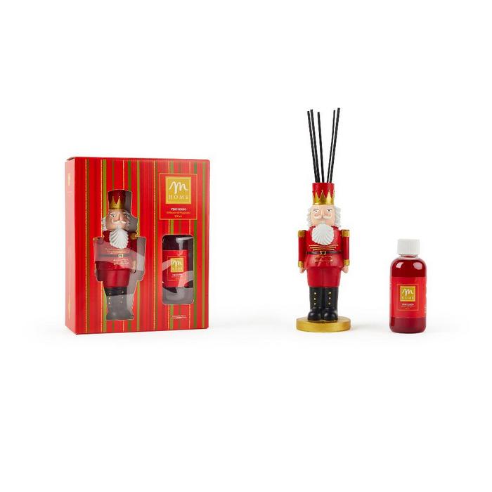 Diffusore d'essenza natalizio con ricarica e midollini 250 ml - Schiaccianoci