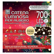 Filo 700 luci a LED microsatinate per decorazione natalizia interno/esterno