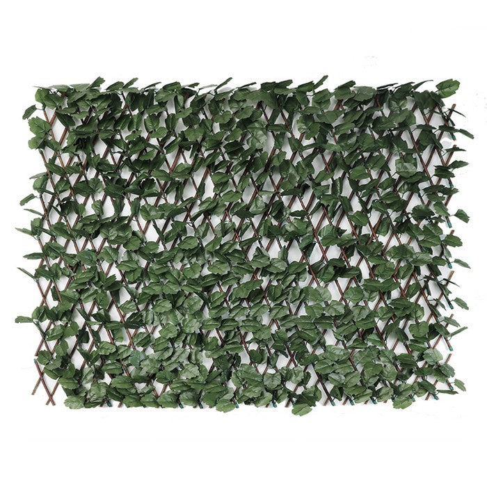 Parete con piante artificiali per giardino verticale con foglie verdi 100x200 cm - BEST - 35731639632088
