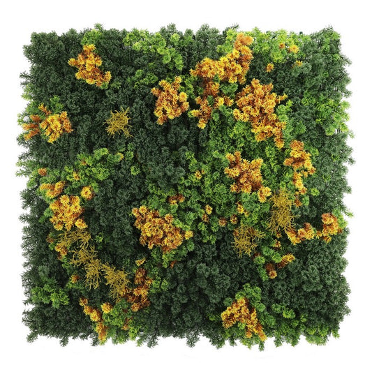 Parete con piante artificiali per giardino verticale fiori gialli 100x100 cm - Frame - BEST - 35731660112088