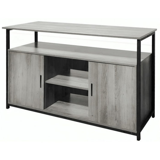 Mobile credenza industrial in metallo e legno con ripiano - BEST - 63637811331450