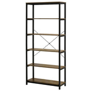 Scaffale industrial con 5 ripiani in metallo e legno