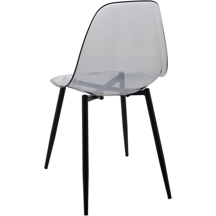 Sedia moderna in policarbonato con gambe in metallo nero - Beatrice - BEST - 63637843837306