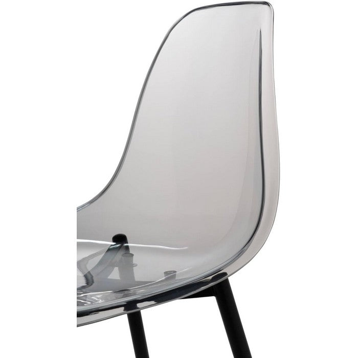 Sedia moderna in policarbonato con gambe in metallo nero - Beatrice - BEST - 63637844001146