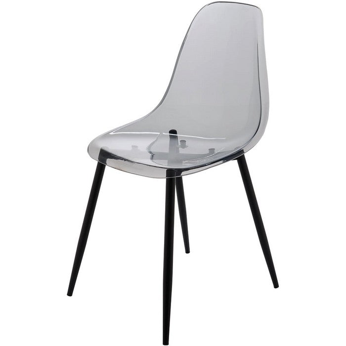 Sedia moderna in policarbonato con gambe in metallo nero - Beatrice - BEST - 63637844459898