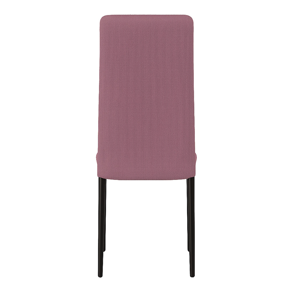 Set 6 sedie in velluto a coste con gambe in metallo nero - Irina