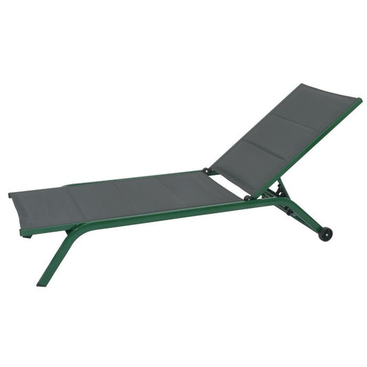 Set 2 lettini da giardino in metallo con schienale reclinabile e ruote - Serenity - BEST - 63955754189178