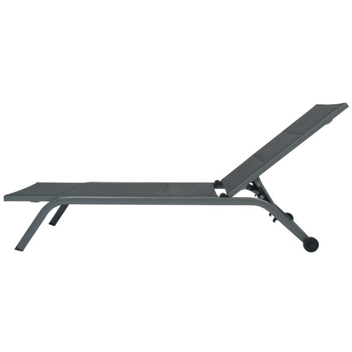 Set 2 lettini da giardino in metallo con schienale reclinabile e ruote - Serenity - BEST - 63955754877306