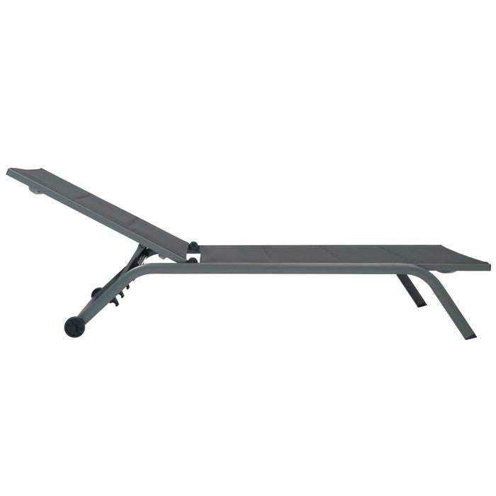 Set 2 lettini da giardino in metallo con schienale reclinabile e ruote - Serenity - BEST - 63955754975610