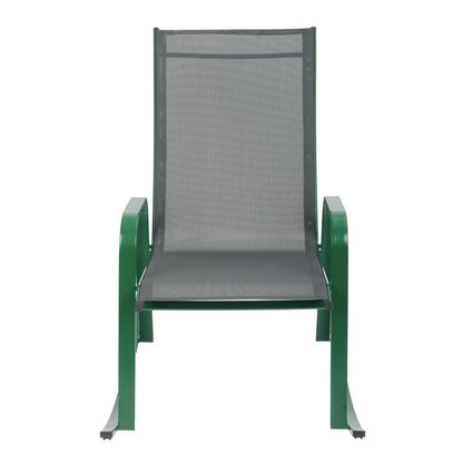 Set 2 poltrone a dondolo da giardino in metallo - Serenity