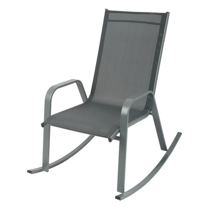 Set 2 poltrone a dondolo da giardino in metallo - Serenity