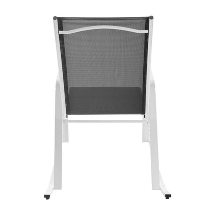 Set 2 poltrone a dondolo da giardino in metallo - Serenity