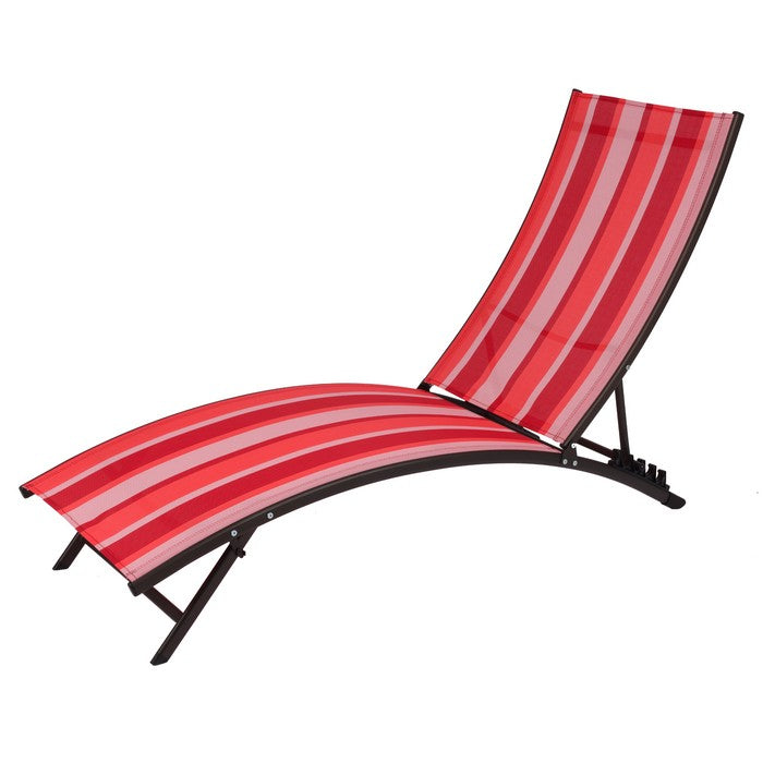 Set 2 lettini lounge da giardino in metallo con schienale reclinabile - Onda - BEST - 63755856118138
