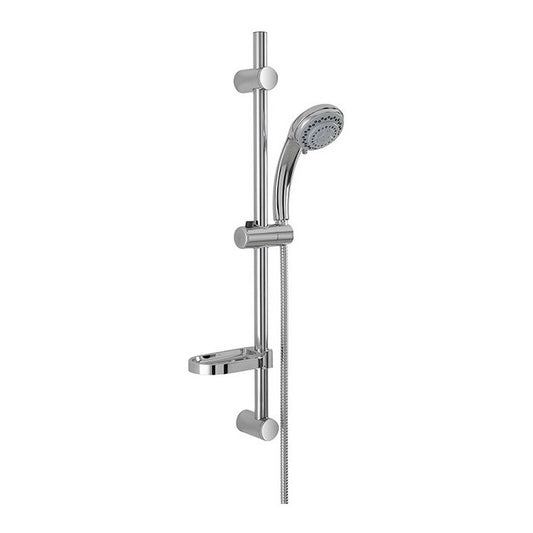 Saliscendi cromato con doccetta 5 funzioni e portasapone - Hidra - FERIDRAS - 64631870783866