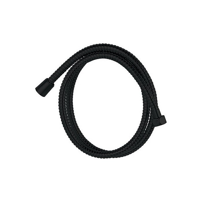 Tubo laccio per doccia in acciaio nero opaco - Hidra