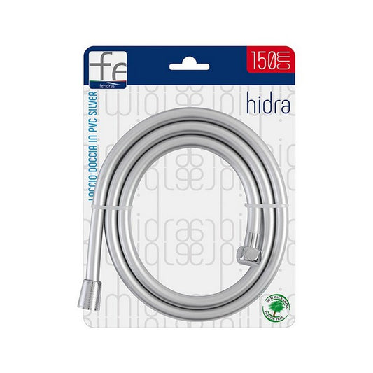 Tubo laccio doccia in PVC da 200 cm grigio metallizzato - Hidra - FERIDRAS - 64631935566202