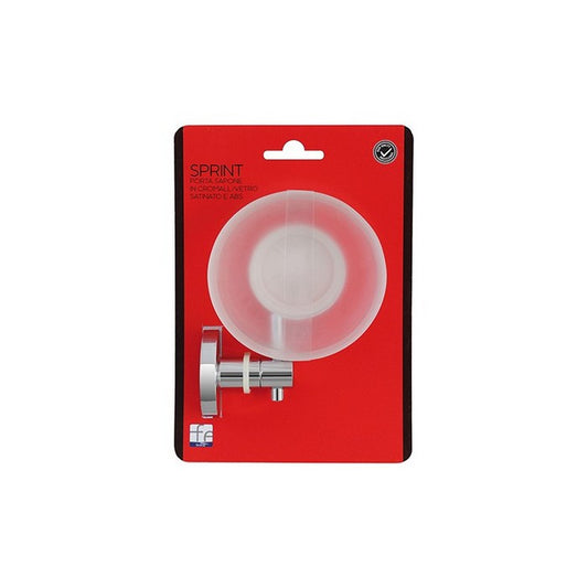Porta sapone in cromall e vetro satinato - Sprint - FERIDRAS - 64631993041274