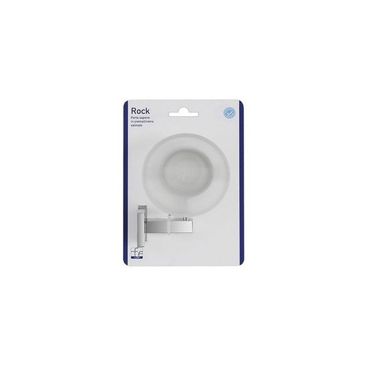 Porta sapone in cromall e vetro satinato - Rock - FERIDRAS - 64632017191290